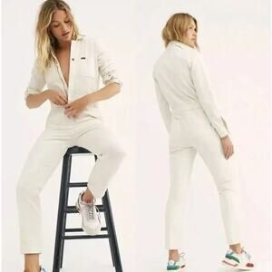 Lee Vintage Modern Union Alls Jumpsuit Coveralls Denim Ecru Size Small NWT